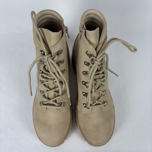 Sun Stone, Rutheep Faux Leather, Round Toe, Low Ankle Lug Bootie Women’s 10 - Picture 5 of 10